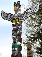 Totem Poles Stanley Park Photo Vancouver BC Canada