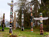 Totem Poles Stanley Park Photo Vancouver BC Canada