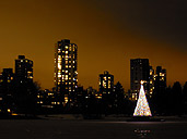 Cityscape Stanley Park Christmas Tree Vancouver BC 