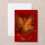 Canada Maple Leaf Greeting Cards Souvenirs Canadian Maple Leaf Cards & Gifts & Apparel for Men Women Kids Home & Office Original Maple Leaf Art Canada Souvenir Cards design by Canadian Artist Kim H.