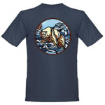 Native Bear T-shirts Organic Polar Bear & Native Art Shirts & Eco-friendly Bear Art Shirts 