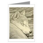 Shiba Inu Art Greeting Card