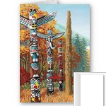 New Vancouver Cards Vancouver Totem Poles Landmark Art Cards Blank