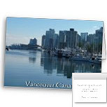 Vancouver Harbour Cards Vancouver Cityscape Cards Personalized 