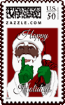 African Santa Cards Personalized Black Santa Cause Greeting Cards Custom African Santa Invitations and Postage Stamps