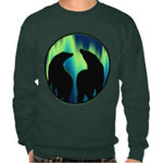 New Northern Lights Bear Art Sweatshirt Unisex Aurora Bear Shirts & Gifts