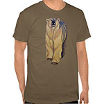 New Men's Polar Bear Art T-shirts Added Organic & Plus Size bear Art Shirts Available 