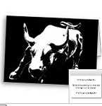 New York Bull Statue Cards Personalized NY City Cards Classic Landmark Cards