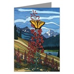 Butterfly & Canadian Landscape Painting Greeting Cards. Original Painting by Canadian artist Kim Hunter / Indigo
