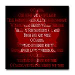 Canada Anthem Coasters Canadian Anthem Collection