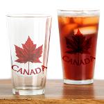 Canada Souvenir Glasses Red Maple Leaf Canada Collection