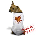 Beautiful Canada Dog Shirt Autumn Maple Leaf Pet Shirts