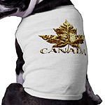 Canada Flag Dog T-shirts Souvenir Canada Pet T-shirts 