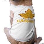Canada Team Dog T-shirts Canada Souvenir Pet Shirts Varsity Canada Dog Shirts Team Gold Canada Souvenirs