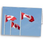 Canada Flag Cards Blank Greeting Cards
