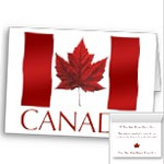 New Canada Flag Cards Personalized or Blank Canada Souvenir Greeting Cards 