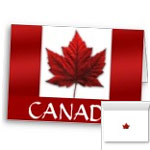 New Canada Flag Cards Personalized or Blank Canada Greeting Cards 