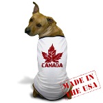 Cool Retro Canada Dog Shirts Canada Maple Leaf Pet Shirts
