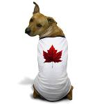 Canada Souvenir Dog T-Shirt Maple Leaf Dog Gifts 