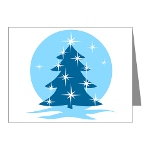 Happy Holiday Blank Cards Blue Tree Cards Non Secular Christmas Cards 