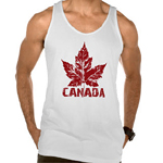 Cool Canada Souvenir Tank Tops Personalized Retro Canada Men's Muscle Shirts
