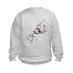 Polar Bear & Cub Kids Sweatshirt Art Drawing