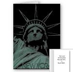 Cool Statue of LIberty Cards Custom New York Invitations or Greeting Cards 