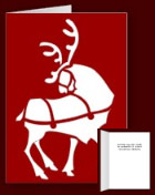 Reindeer Cards Seasons Greetings Classic Christmas Personalized or Blank Cards 