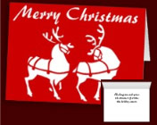 Personalized Reindeer Art Cards Custom Seasons Greetings Christmas Cards