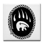 Native Bear Art Coasters Bear Claw Drink Coasters 
