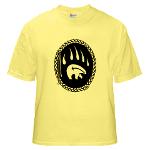 Tribal Bear Claw T-shirt Yellow Bear Art Shirts 