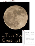 Moon Card Romantic Full Moon Custom Greeting Card