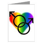 Gay Pride Rainbow Man Love Greeting Cards 6 pack Gay Pride Cards Rainbow Love Greeting Cards Pack of 6 Man Love Greeting Cards, Same Sex Love & Marriage Invitations & Greeting Cards
