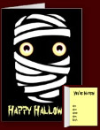 Fun Mummy Cards Personalized Halloween Invitations 