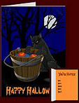 Classic Halloween Invitations Cards Custom Bobbing for Apples Cards 