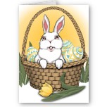 Easter Cards Blank Easter Bunny Greeting Card Beautiful Seasons Greetings Easter Cards for Friend Family Men Women Kids Home & Office Original Beautifully Illustrated Easter Art Cards Holiday Greeting Cards or Blank Easter Cards & Gifts Design by Kim Hunter. See www.kimhunter.ca for many more Cards & Keepsakes Online. 