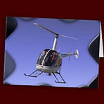 Helicopter Greeting Cards Flying Chopper Cards