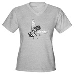 Honey Bee & Flowers Sketch T-shirts & GIfts Flowers Sketch Prints & GIfts 