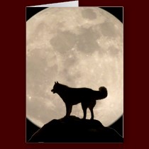 Custom Husky Greeting Cards Siberian Malamute Card
