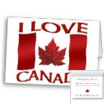 I Love Canada Cards Personalized or Blank Canada Souvenir Greeting Cards 