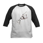 Polar Bear & Cub Kids Baseball Jersey Art Drawing