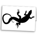 Lizard Art Cards Personalized Message Reptile Greeting Card