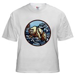 Polar Bear T-shirt Bear Art White T-Shirt Metis Wildlife Design