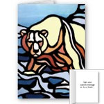 New Native Art Bear Cards Personalized or Blank Wildlife Art Greeting Cards 