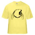 Polar Bear T-shirt Yellow Bear Art T-shirts
