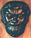 Mask greek mythology Wall Hanging deep Relief Mask Sculpture Recreation of a 570 BC Satyr, pan, pagan god, Mask click on Image for detail