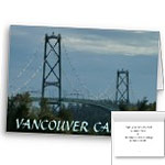 Vancouver Lions Gate Bridge Cards Vancouver Landscape Cards Personalized or Blank