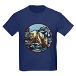 Polar Bear Kids Dark T-Shirt Cool Native Bear Art 