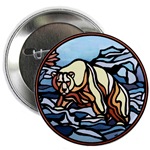 Polar Bear Art Button Souvenir