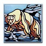  Polar Bear Art Tile Coaster